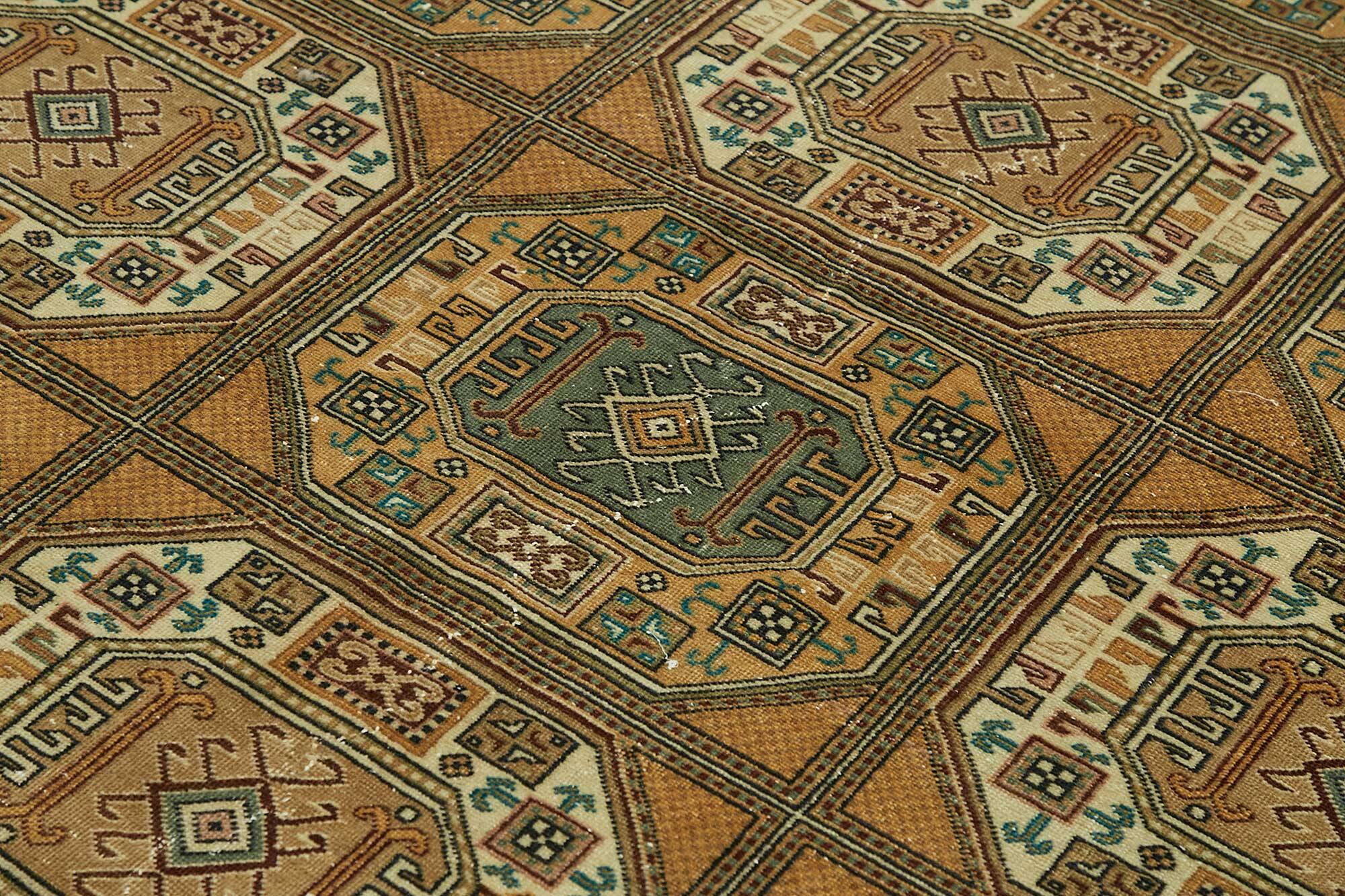 Turkish Wool Vintage Kayseri Rug 197 cm x 290 cm