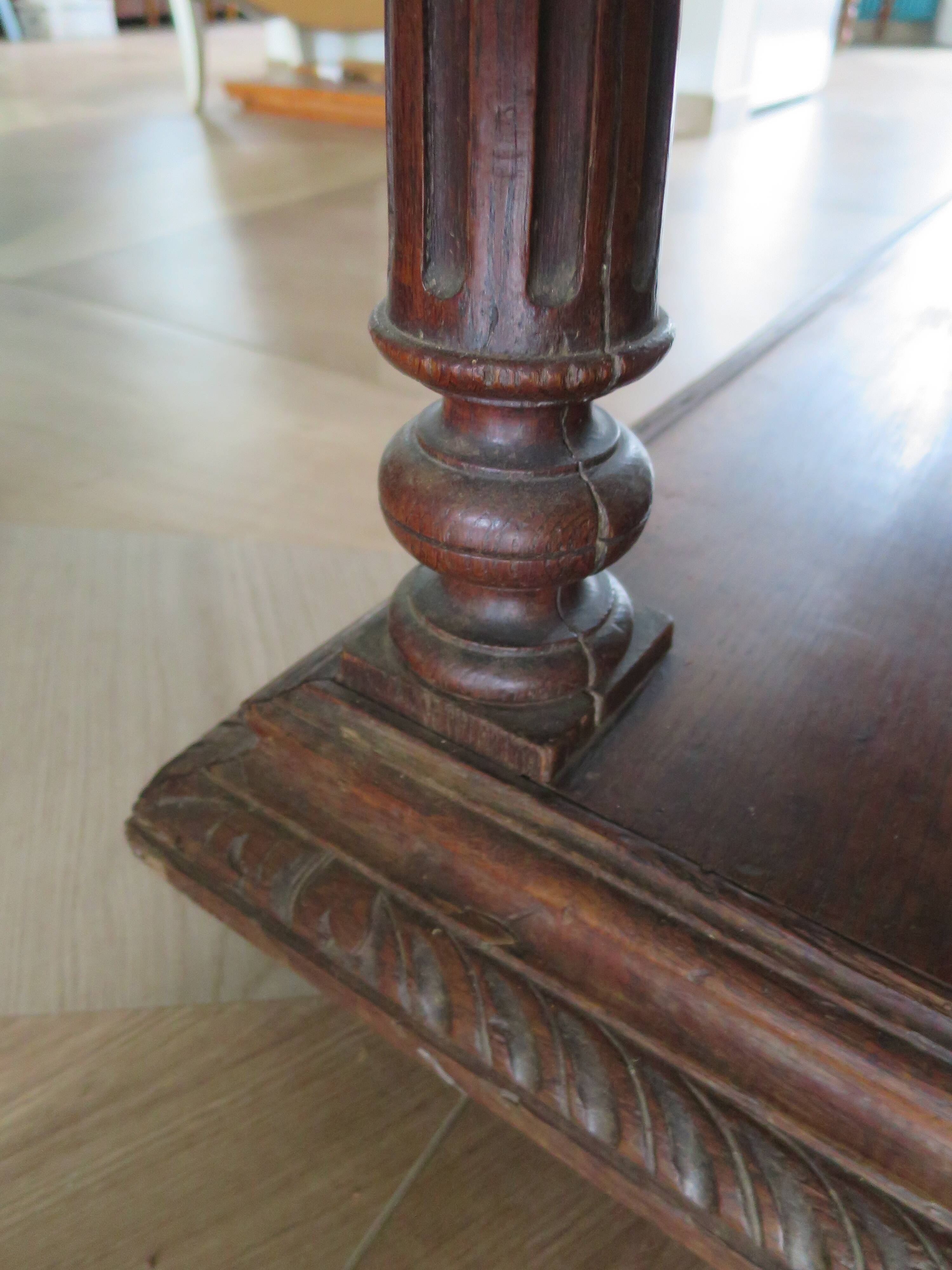 Ancien-Desserte-Console-Meuble de présentation-Henry II-fin xixème