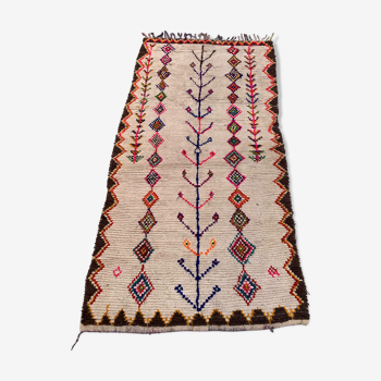 Tapis marocain azilal vintage 280x148 cm atlas berbère, tribal