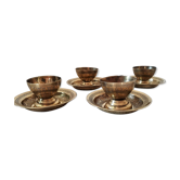 Lot de 4 coquetiers en laiton