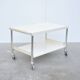 White lacquered metal & chrome serving trolley, 1960s