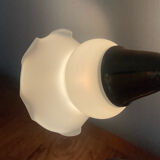 Vintage brass and opaline lamp