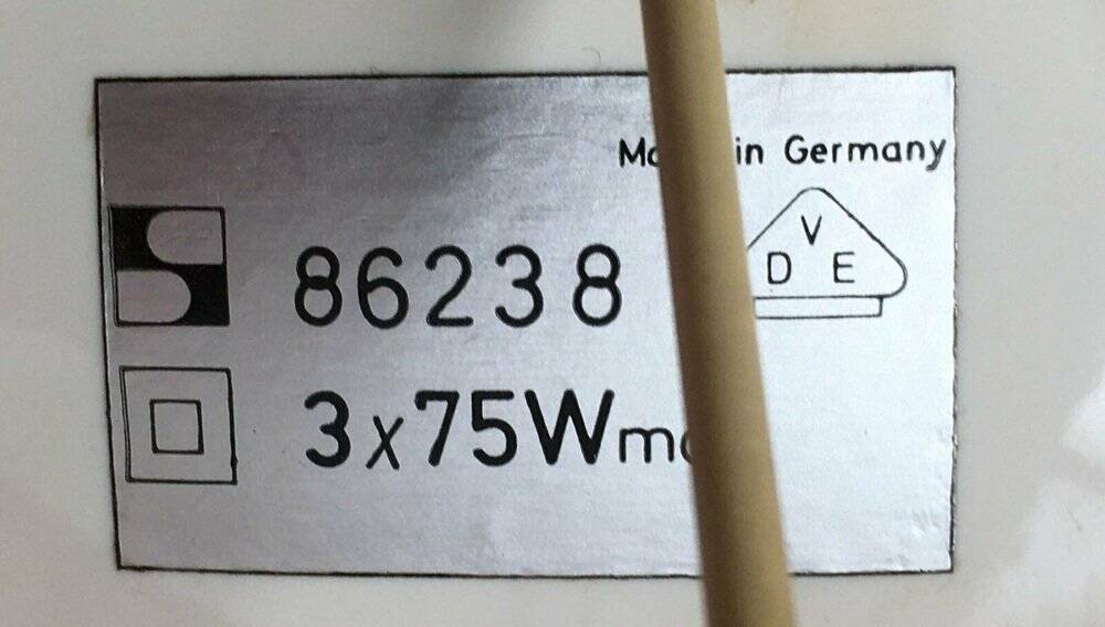 German table lamp from the mid-century space age by Staff Leuchten, 1960s.