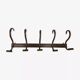 Wall coat rack bentwood bistro, 5 hooks