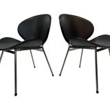 Vintage dining chairs set of four Italy 1990's Design in Black