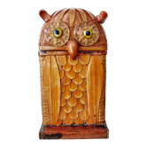 Boîte bois déco rotin