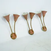 Mid-Century, Set of three sconces in Arredoluce manner. Italy 1950s