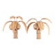 Pair of coconut/palm rattan wall lights