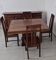Table de salle à manger en teck massif et 4 chaises assorties de style colonial