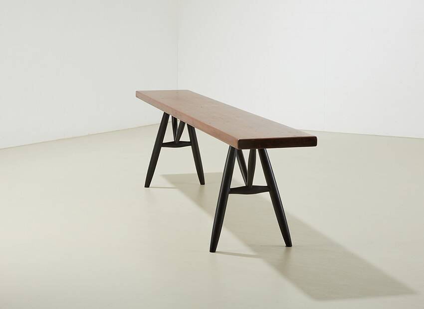 Ilmari Tapiovaara Early Pirkka Bench for Laukaan Puu Finland 1950s