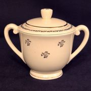Antique sugar bowl, in Gien earthenware, Model Valence A040