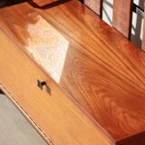 Vestiaire d’entrée vintage – Meuble à patères, miroir et rangements