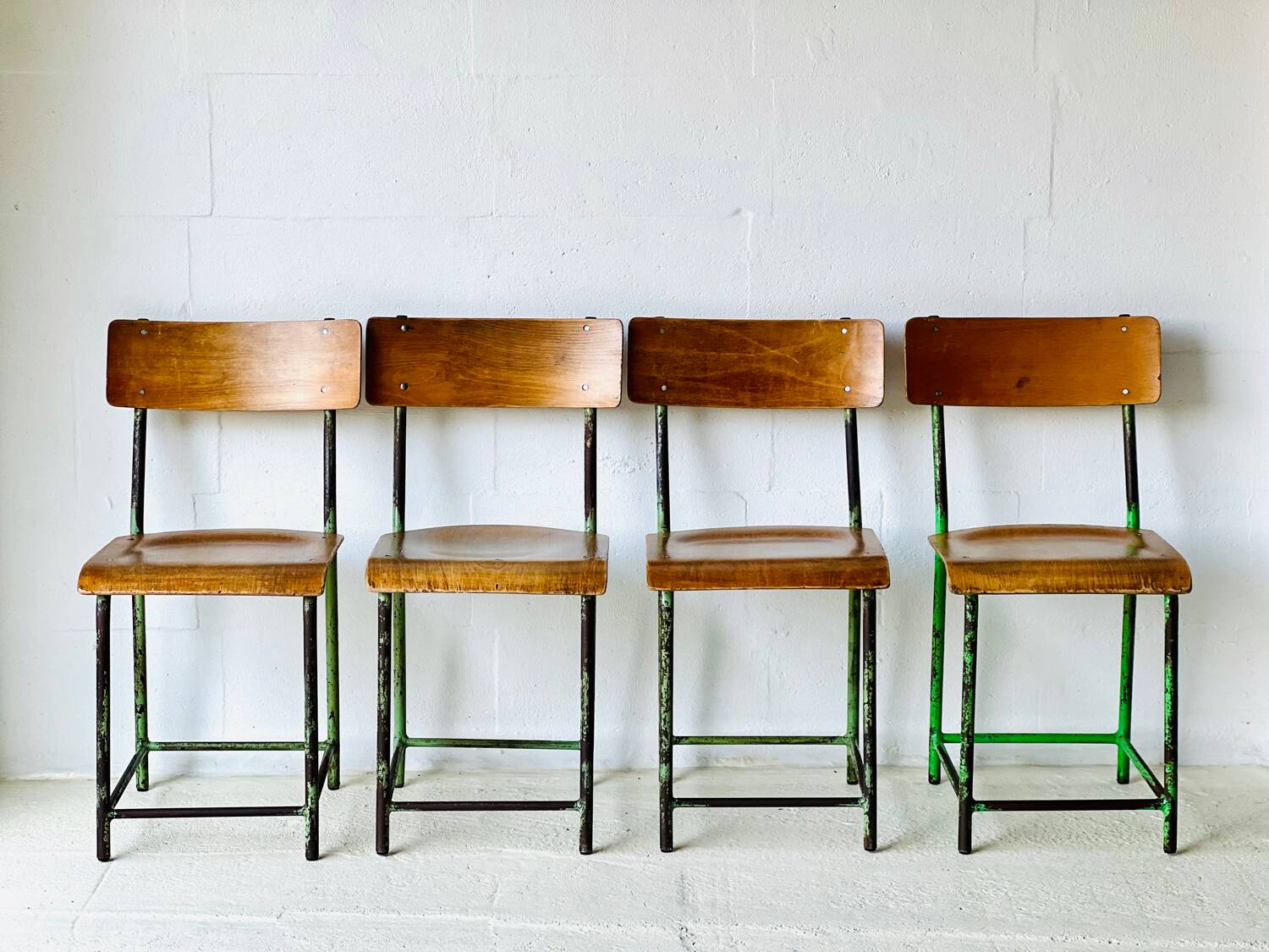 Vintage  School Chairs, set of 4