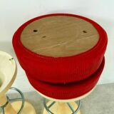 Set of 2 high bar stools from the 70s, friedrich stückenbreker design, vintage plastic
