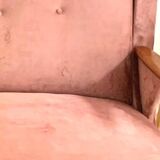 Scandinavian vintage velvet sofa