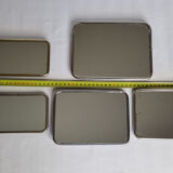 Set of five barber mirrors to install or hang