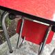 Stool stool red Formica