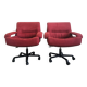 Pair of swivel armchairs model P85 by Giovanni Offredi for Saporiti