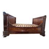 Lit bateau acajou Louis Philippe