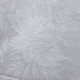 Old damask tablecloth 1m65 x 2m40 in white linen