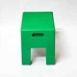Tabouret coffre Space Age vert Olaf Von Bohr pour Gedy Italie années 60