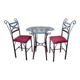 High table and two chairs