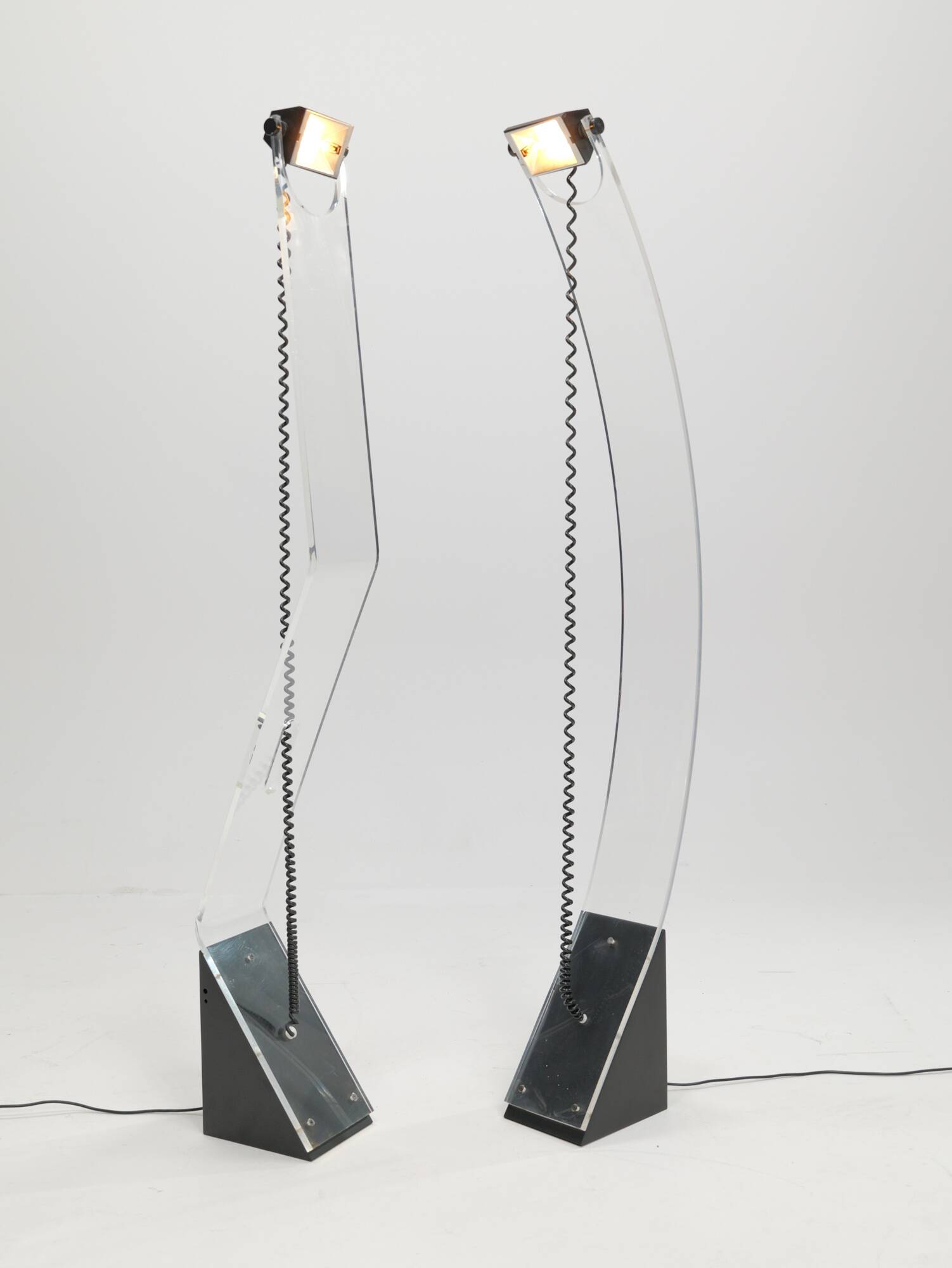 Set of post modern lamps, 1980s