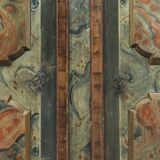 Folk art painted bridal wardrobe