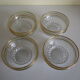 Lot of 8 old dessert cups with granite contour and gilded edges - vintage - 60s