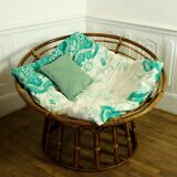 Armchair Papasan in rattan XL