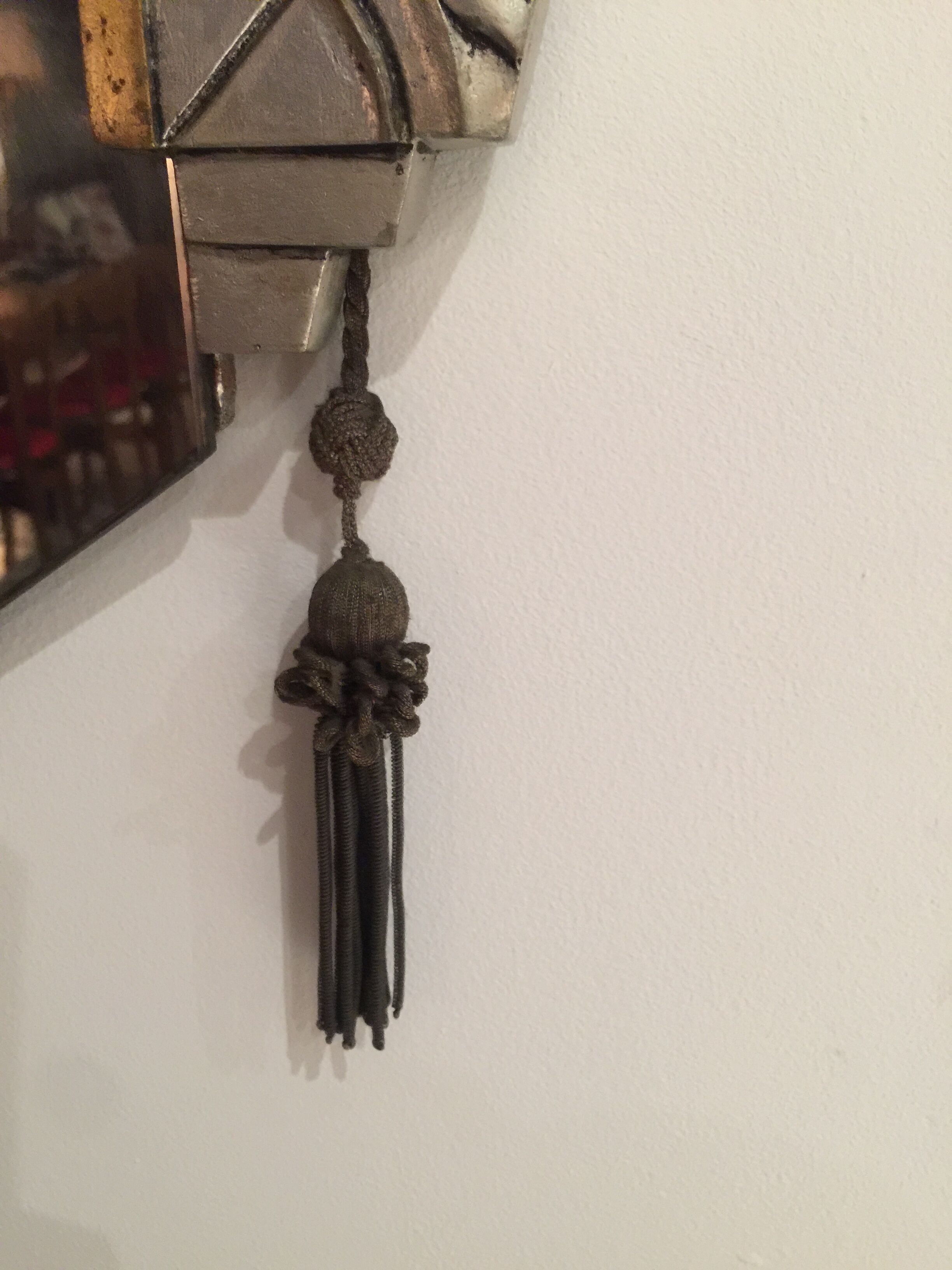 Silver art deco mirror 57x60cm