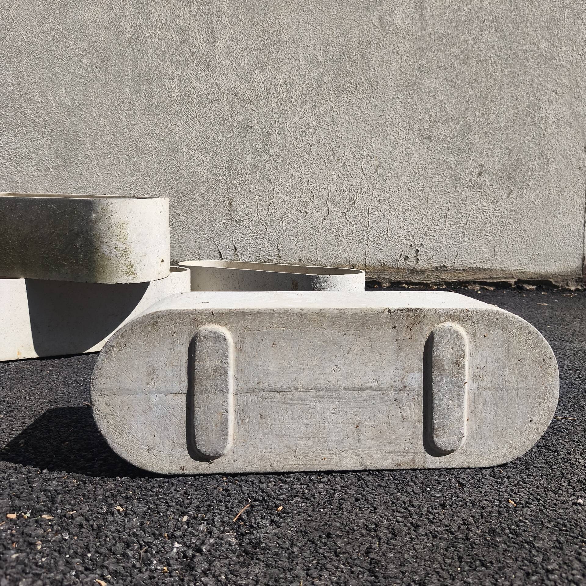 4 fibrecement planters by Eternit, design by Willy Guhl.