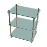 Small shelf in glass and chrome