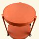 Table d'appoint à roulette / servante / desserte vintage orange - Kastilia
