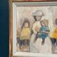 Original Swedish Oil on Canvas – “Familj” by Pia Hesselmark‑Campbell