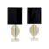 Pair of lamps, cactus sculptures, brass and chrome, 1970