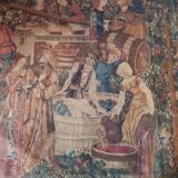 Ancienne grande tapisserie les vendanges atelier Rambouillet
