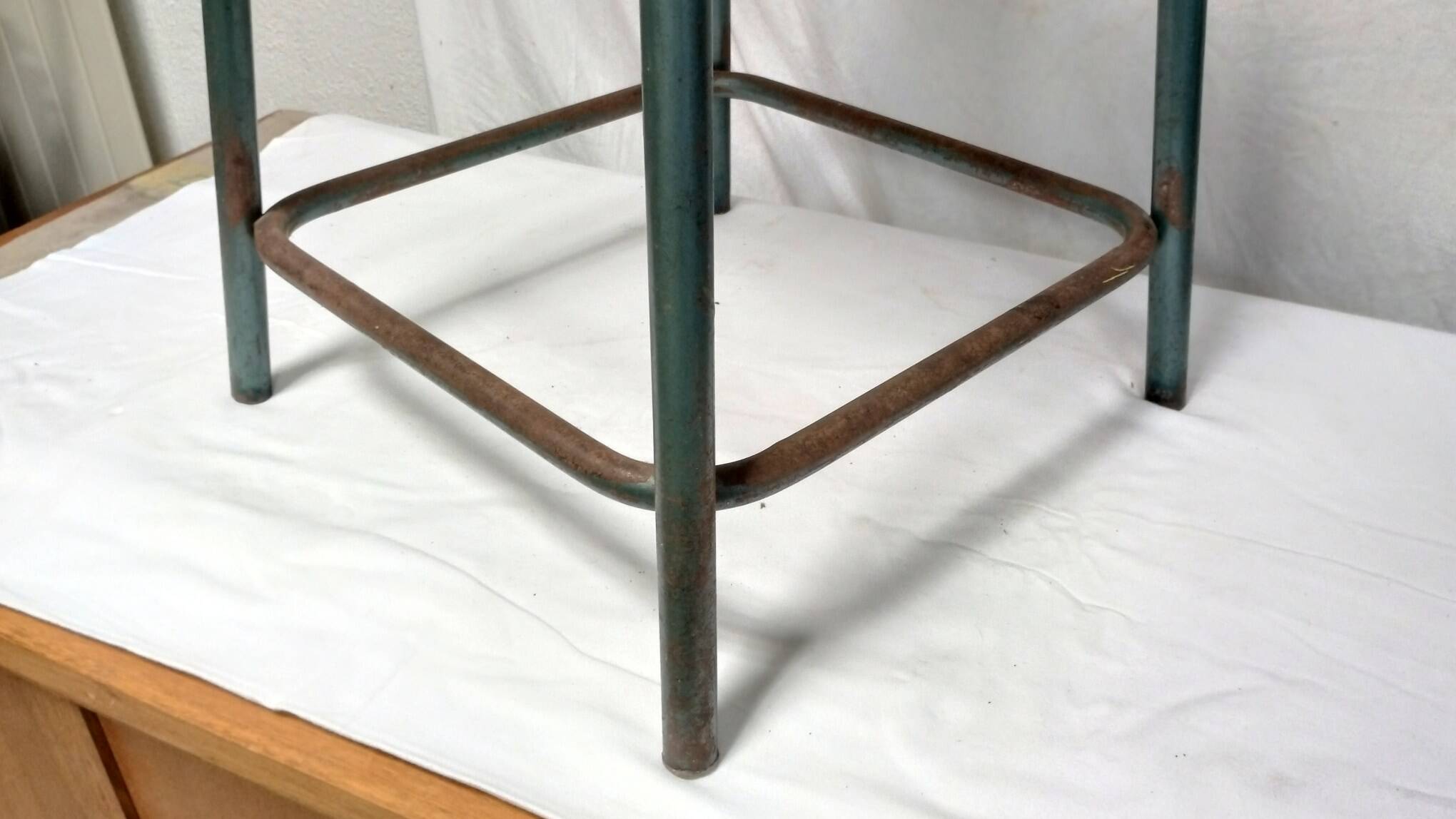 70s industrial stool