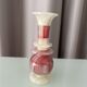 Vintage Patchwork Onyx Vase – Pink & White Stone, Handcrafted (ca. 1970s)