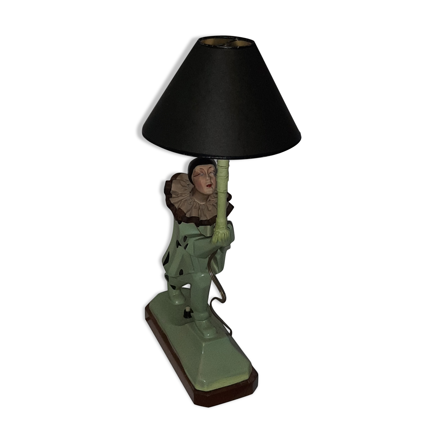 Harlequin-Pierrot art deco cubist lamp