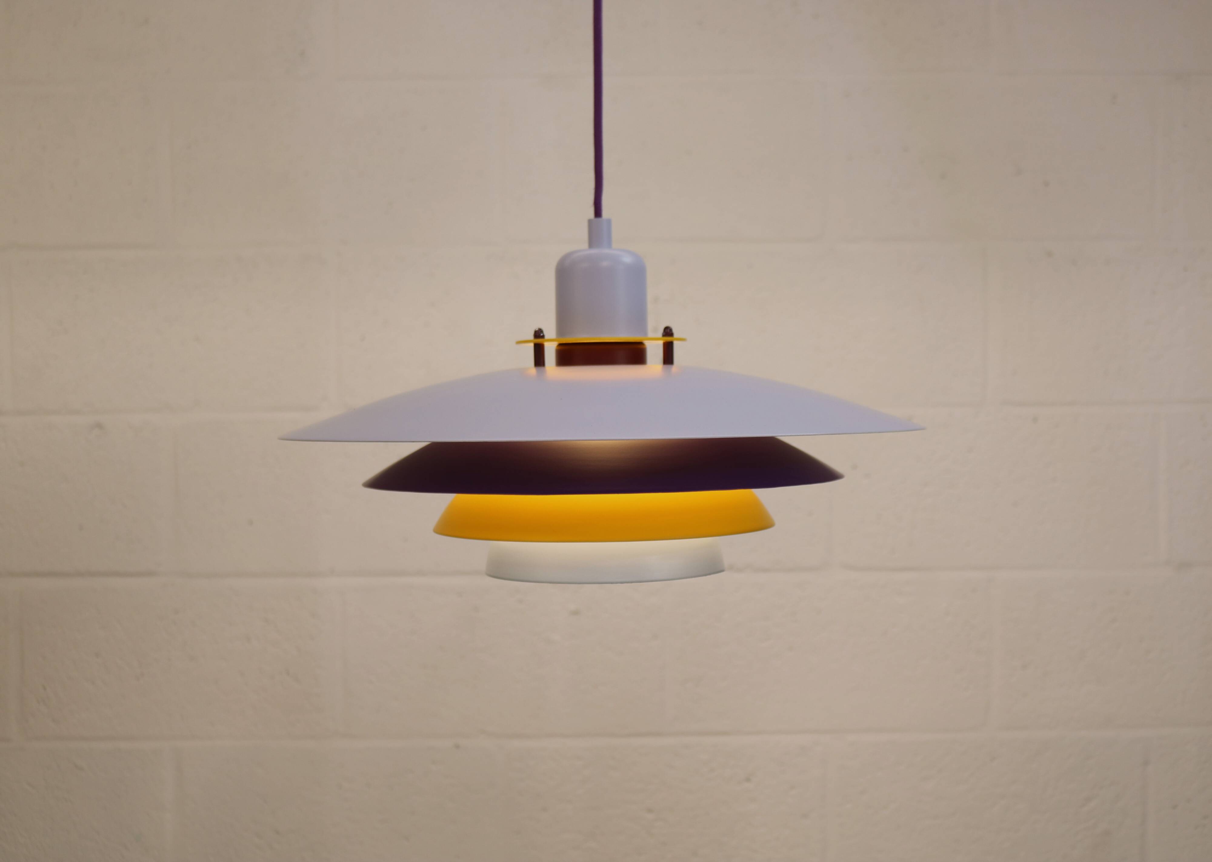 Colorful Danish Pendant Lamp by Belid – 1980s