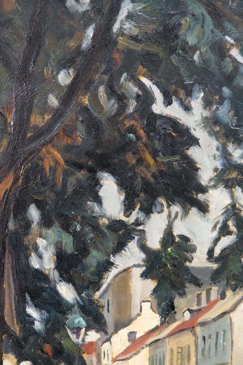 Malte Särlöv, Swedish Modern Landscape, 1950s, Oil on Panel, Framed