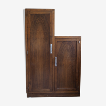 Asymmetrical wooden wardrobe in Art Deco style