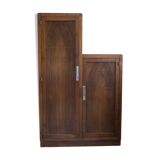 Asymmetrical wooden wardrobe in Art Deco style
