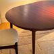 Vintage Scandinavian extendable round table in rosewood "Ingrid"