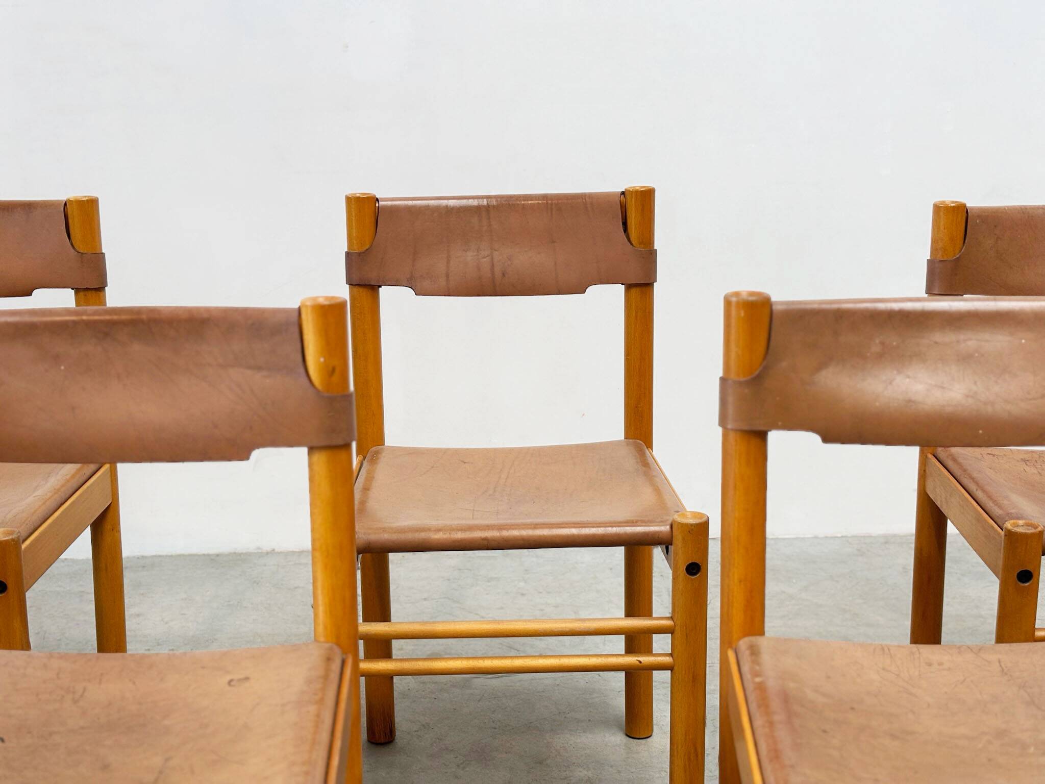 Exceptional set of eight dining chairs by Ibisco Sedie