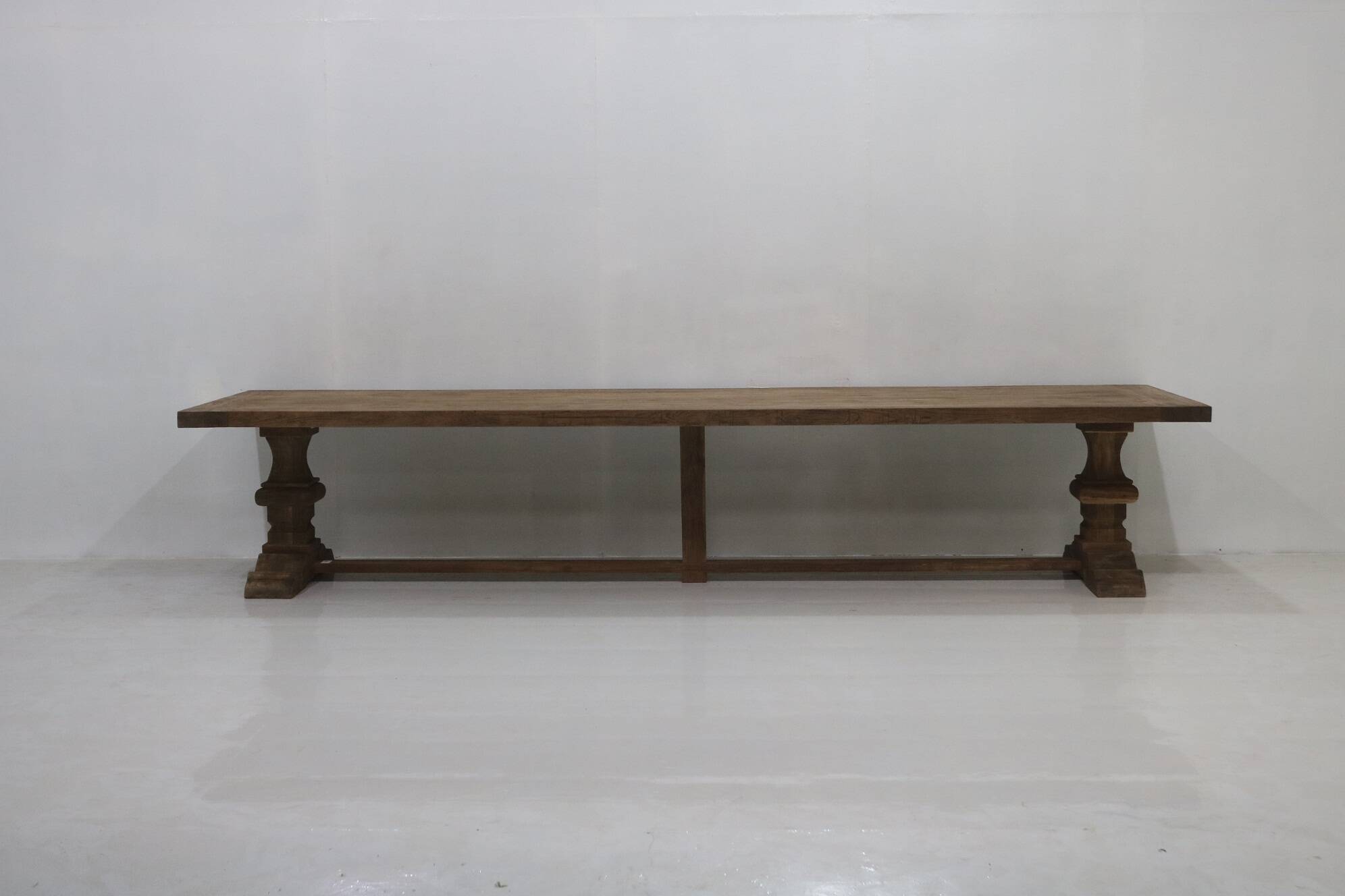 Monastery table Spirito in solid oak - 400 cm long
