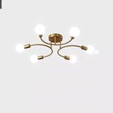 Light sputnik sphere chandelier ceiling light lamp brass antique finish color home decor hanging