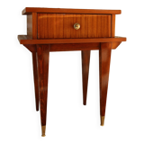Bedside table or sofa end table in wood veneer, Scandinavian style, 1960s-1970s
