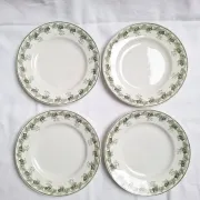 Assiettes plates vertes Moulin des Loups modèle Violetta